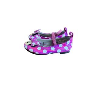 Disney‎ Baby Minnie Mouse Pink Polka Dot Ballet Flats Toddler Girls Size 5